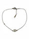 Bracelet Handmade Silver Steel Oval Bracelet Transparent Turquoise Zirconia Zirconia Cross Tatu Moyo