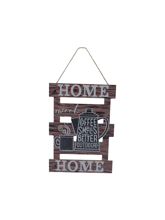 Uncle George Hanging Brown Wooden Wall Decor 30x0.5x21.5cm