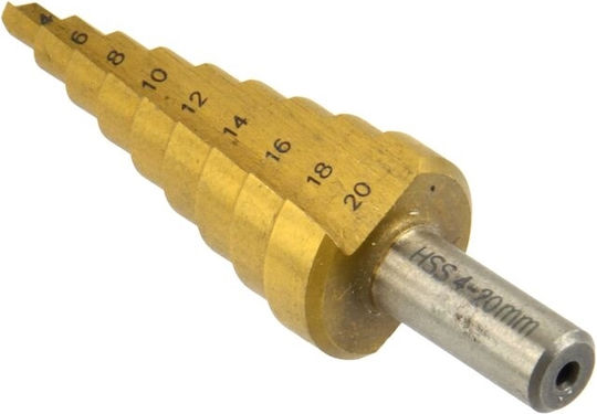 Geko Conical Drill HSS Titanium with Cylindrical Shank for Metal 2-20mm