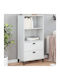 Viken White Bookcase 60x35x123cm