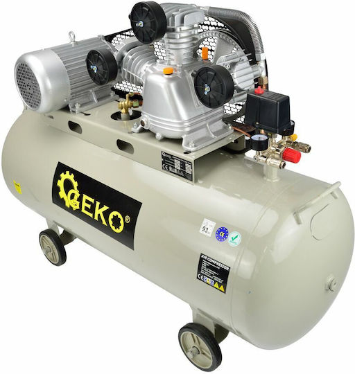Geko Dreiphasig Luftkompressor 92dB mit Leistung 4hp und Lufttank 200Es G80310
