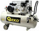 Geko Single-Phase Air Compressors 92dB with Power 2hp and Airtank 100lt