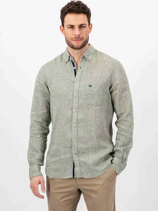 Fynch Hatton Men's Shirt Linen Dusty Olive