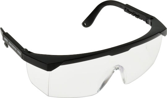 Geko Safety Glasses for Protection with Transparent Lenses 1pcs
