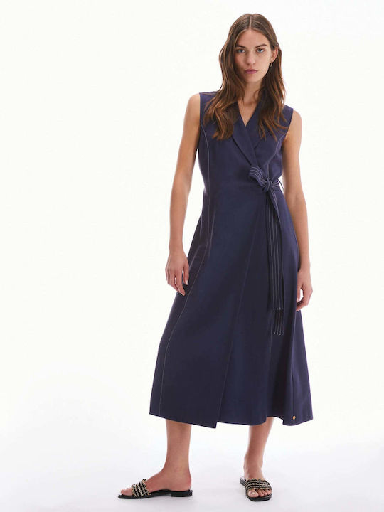 Pennyblack Summer Midi Dress Wrap Blue