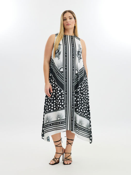 Mat Fashion Maxi Φόρεμα Σατέν Μαύρο