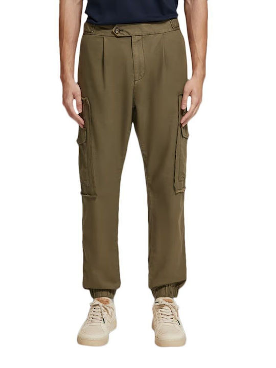 Scotch & Soda Garment Dyed Pantaloni pentru bărbați Cargo cu Croială Lejeră Haki