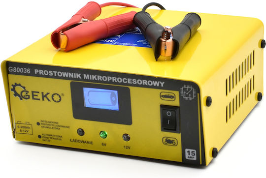 Geko Car and Motorcycle Battery Charger 6/12V