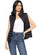 Women's Short Puffer Jacket for Winter Black
