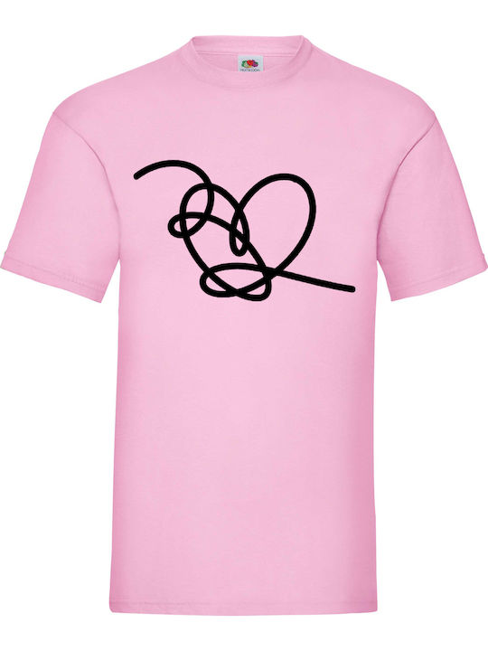 Fruit of the Loom Bts Black Heart T-shirt Ροζ Β...