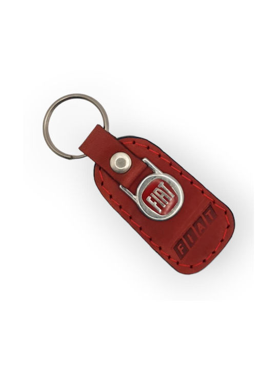 Keychain Leather Red