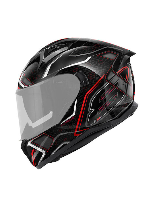 Givi H50.8 Mystical Black/Titanium/Red Cască de motocicletă Față întreagă ECE 22.06