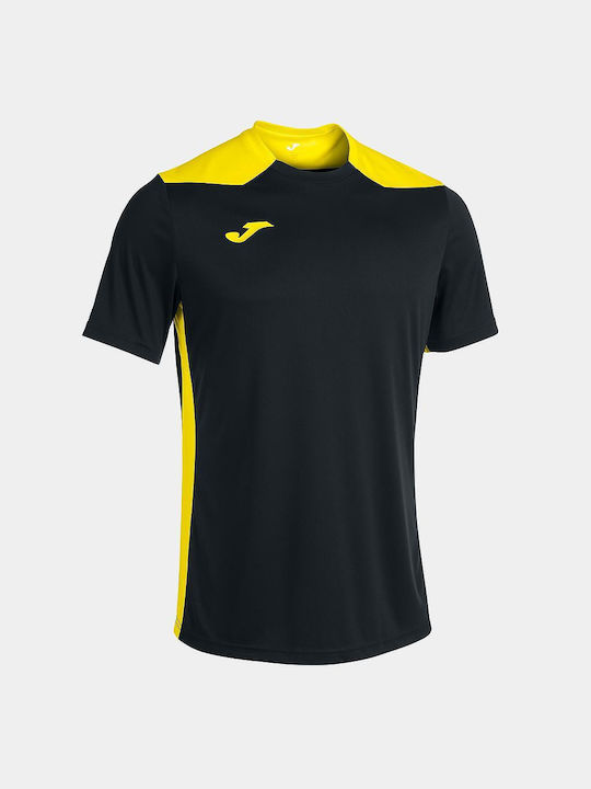 Joma Men's Short Sleeve T-shirt Black / Yellow