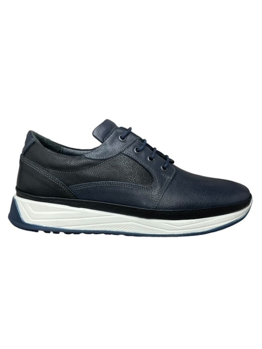 Smart Steps Men's Leather Casual Shoes Blue