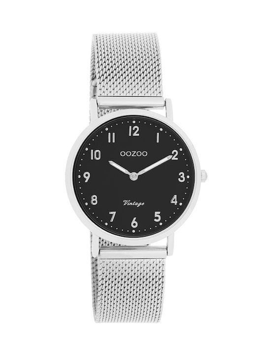 Oozoo Watch with Silver Metal Bracelet