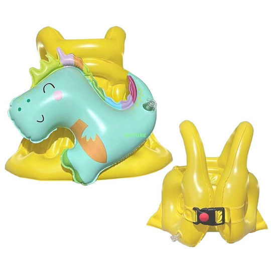 Kids' Inflatable Yellow Sea Swimming Vest Size M 6-8 Years Angel Wing