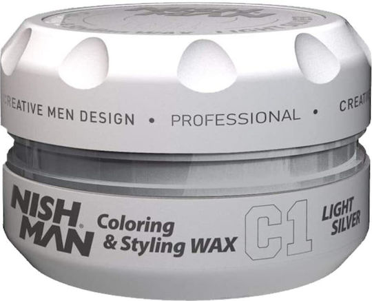 Coloured Hair Wax Nishman C1 Light Grey 100 Ml