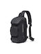 Bange Shoulder / Crossbody Bag with Zipper & Internal Compartments Black 21x5x35cm