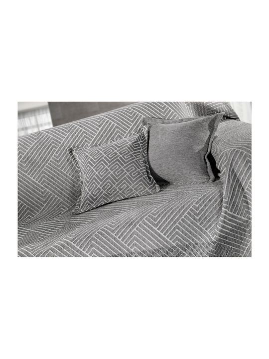 Guy Laroche Goya Three-Seater Sofa Throw Chenille 180x300cm Smoke