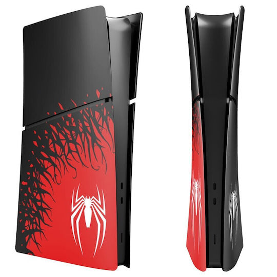 Playstation 5 Slim Digital Spiderman Edition Front Cover Black-red Spd B08w85w5n13 Oem