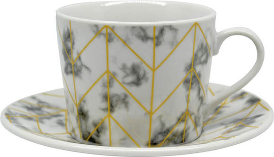 Ankor Tasse Tee aus Porzellan Weiß 220ml