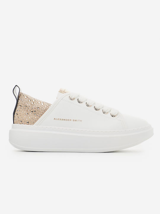 Women's Leather Sneakers Alexander Smith Wembley Wyw 0506 White-pink Gold