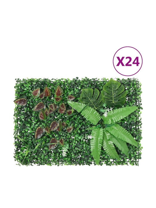 vidaXL Panou Foliage Artificial 60x40cm 24 Bucăți