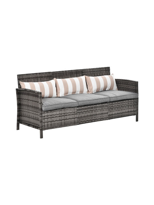 Tree-Seater Sofa Outdoor Rattan with Pillows 173x68x78cm