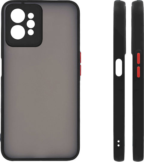 Sonique Color Button Bumper Σιλικόνης / Πλαστικό Μαύρο (Realme C31)