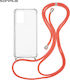 Sonique Back Cover Silicone with Strap Coral (R...
