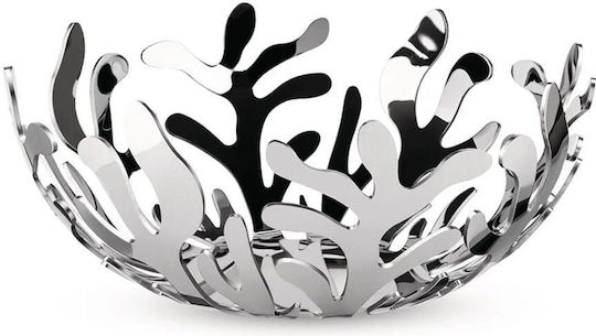 Alessi Φρουτιέρα Μεταλλική Γκρι 25x25x9εκ.