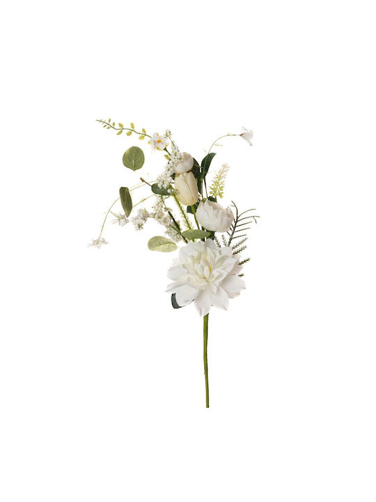 Iliadis Artificial Decorative Branch Dahlia White 70cm 1pcs