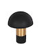 HomeMarkt PUNE Metal Table Lamp for Socket E27 with Black Shade and Base