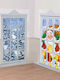 Amscan Χριστουγεννιάτικα Aufkleber für die Wand mit Design Άγιου Βασίλη 85x165cm. 2Stück