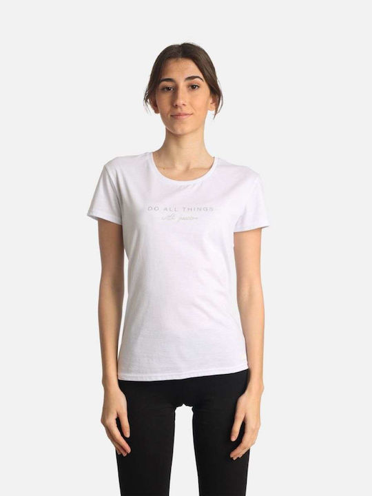 Paco & Co Damen T-Shirt Weiß