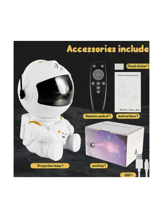 Dekorative Lampe Astronaut Weiß