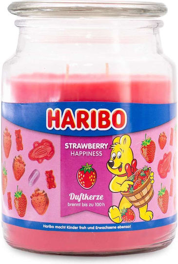 Haribo Aromatisches Kerze in Gefäß mit Parfüm Erdbeere 510gr