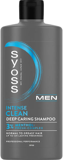 Syoss Men Clean & Cool Shampoos Reconstruction/Nourishment for Oily Hair 440ml