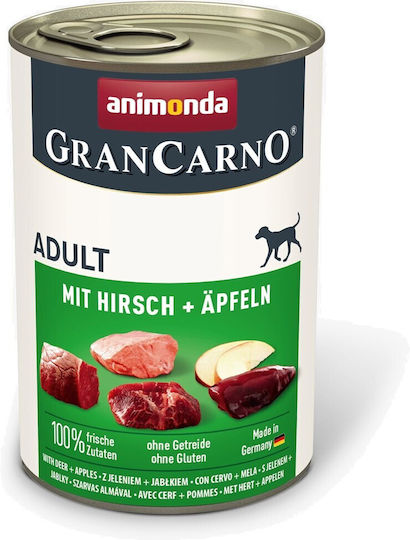 Animonda Grancarno Wet Food Dogs in Cans with Pork and Deer Grain-Free & Gluten-Free 400gr