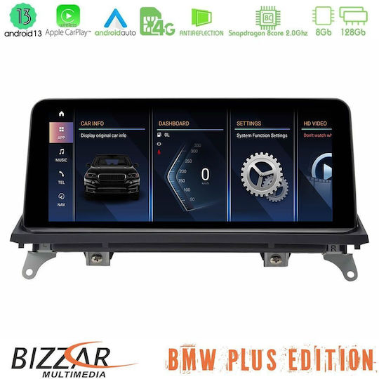 Bizzar Car Audio System for BMW X5 / X6 / X5 (E70) / X6 (E71) 2011-2013 (Bluetooth/USB/AUX/WiFi/GPS/Apple-Carplay/Android-Auto) with Touch Screen 10.25"
