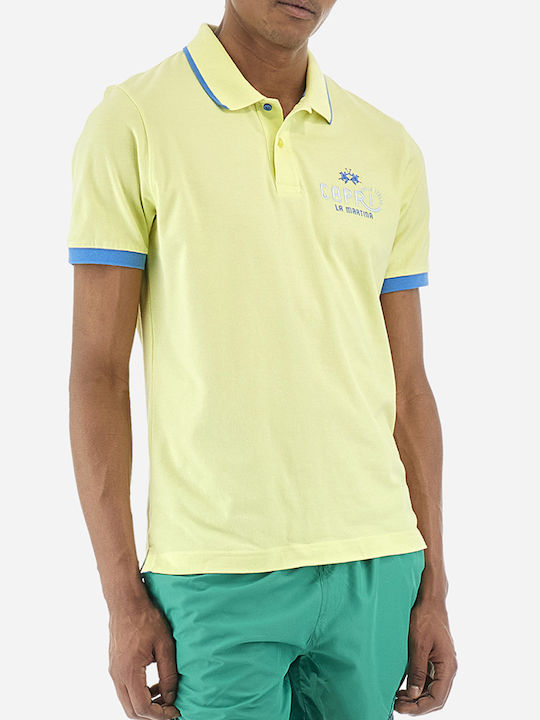 La Martina Men's Short Sleeve Blouse Polo Yellow