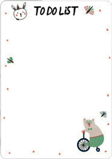 Magnetic Sticker Refrigerator To Do List Tasks Reminder Drawing Coloring 21 X 29.7 Cm White Animal On Bike Original Deals