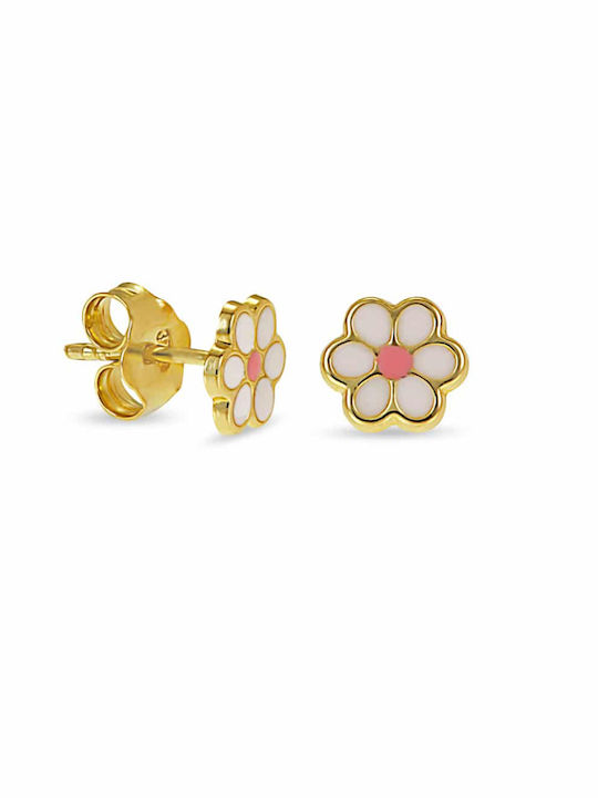 Kontopoulos Kids Earrings Studs made of Gold 14K