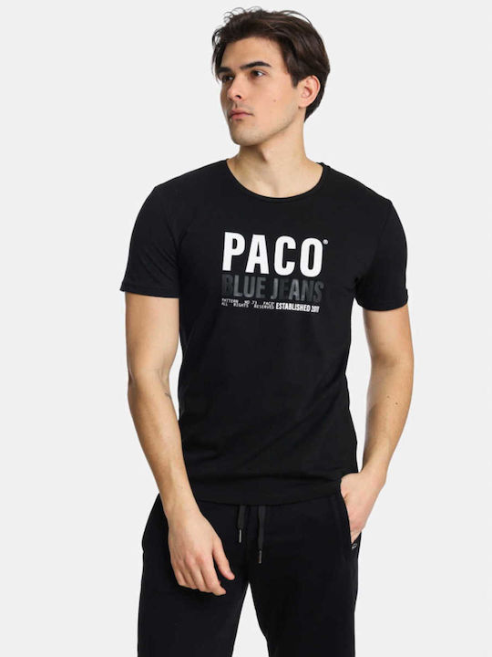 Paco & Co Herren T-Shirt Kurzarm Schwarz