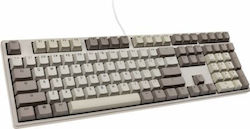 Ducky Origin Vintage Gaming Μηχανικό Πληκτρολόγιο με Cherry MX Blue διακόπτες και RGB φωτισμό (Αγγλικό US) Light Grey