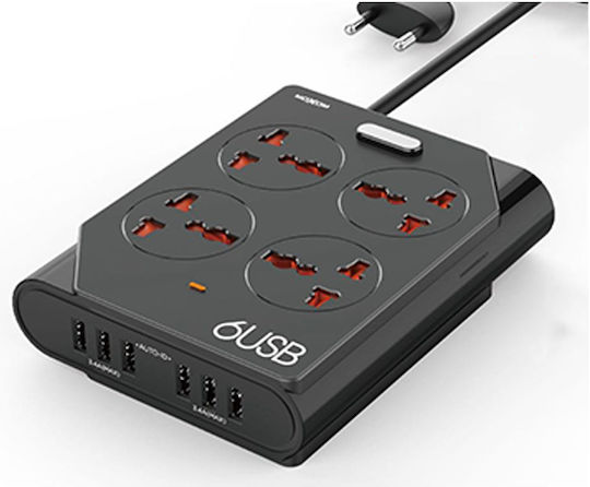 Kh-63y Power Strip 4 Positions with 6 USB-A