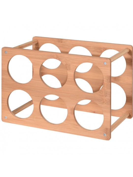 Excellent Houseware Επιδαπέδια Μπουκαλοθήκη Ξύλινη Καφέ 35x24x18.5εκ.