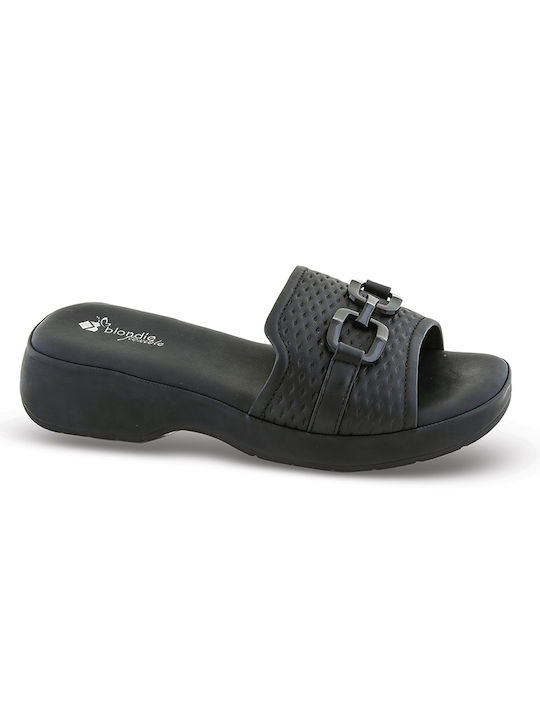 Blondie Damen Flache Sandalen in Schwarz Farbe