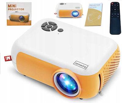 Zenwire A10 Mini Projector Λάμπας LED με Ενσωματωμένα Ηχεία Λευκός