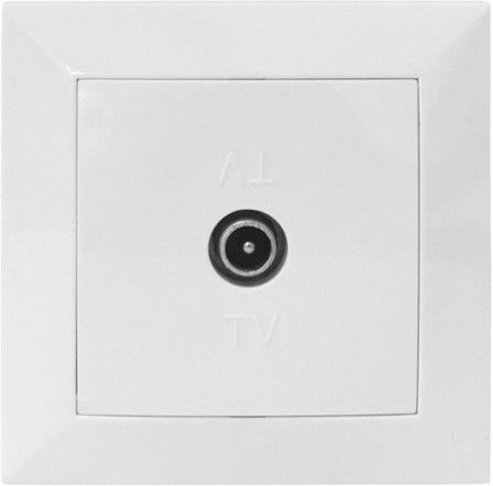 Adeleq Priză antenă TV Rezistor de priză terminală în culoarea Alb 15-0140